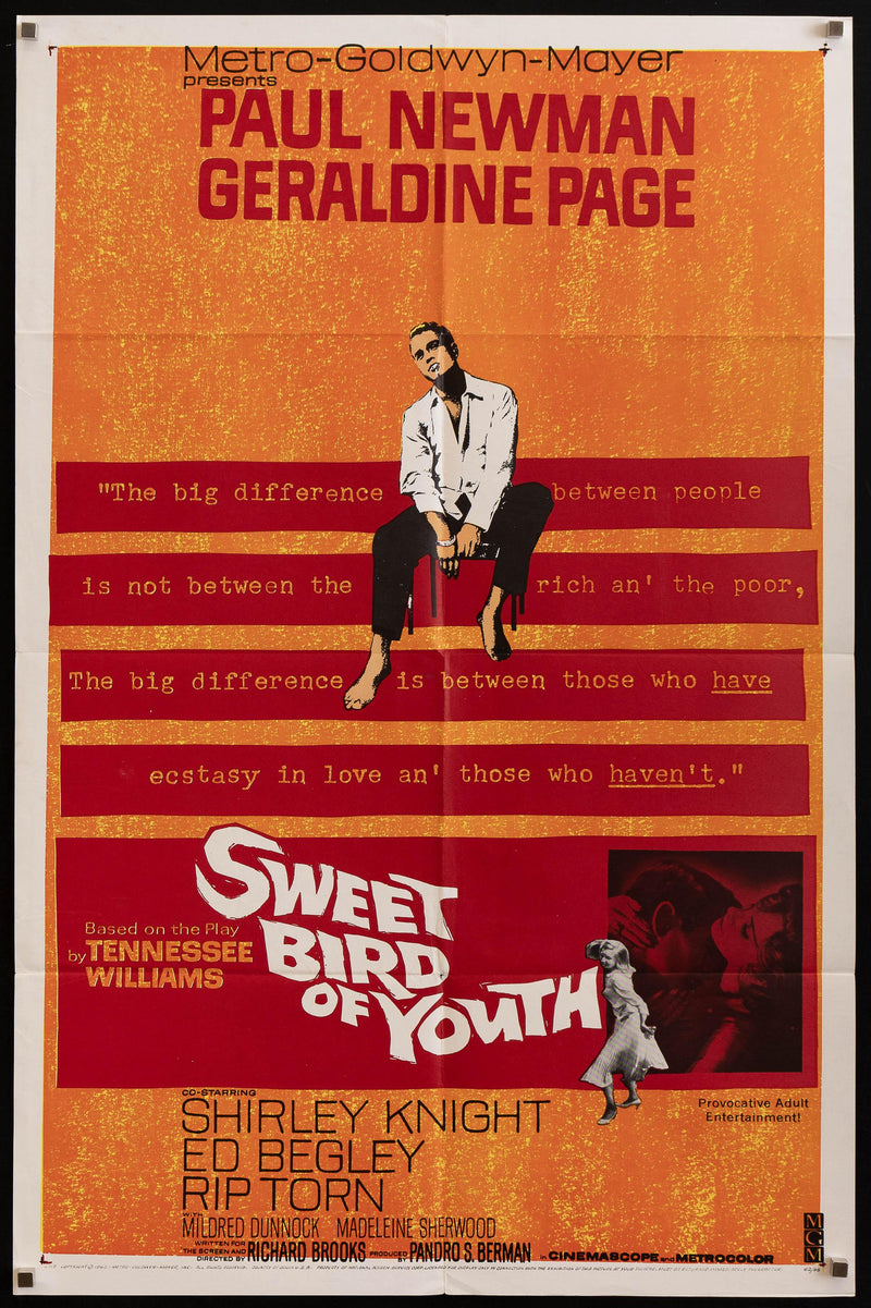 Sweet Bird of Youth 1 Sheet (27x41) Original Vintage Movie Poster