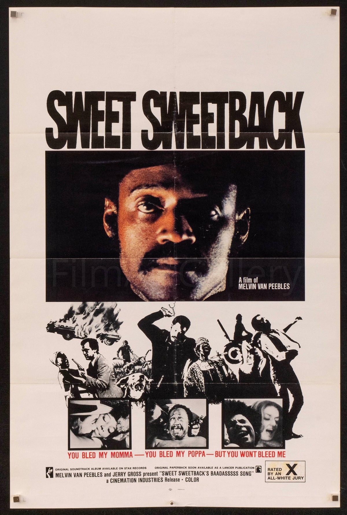 Sweet Sweetback&#39;s Baadasssss Song 1 Sheet (27x41) Original Vintage Movie Poster