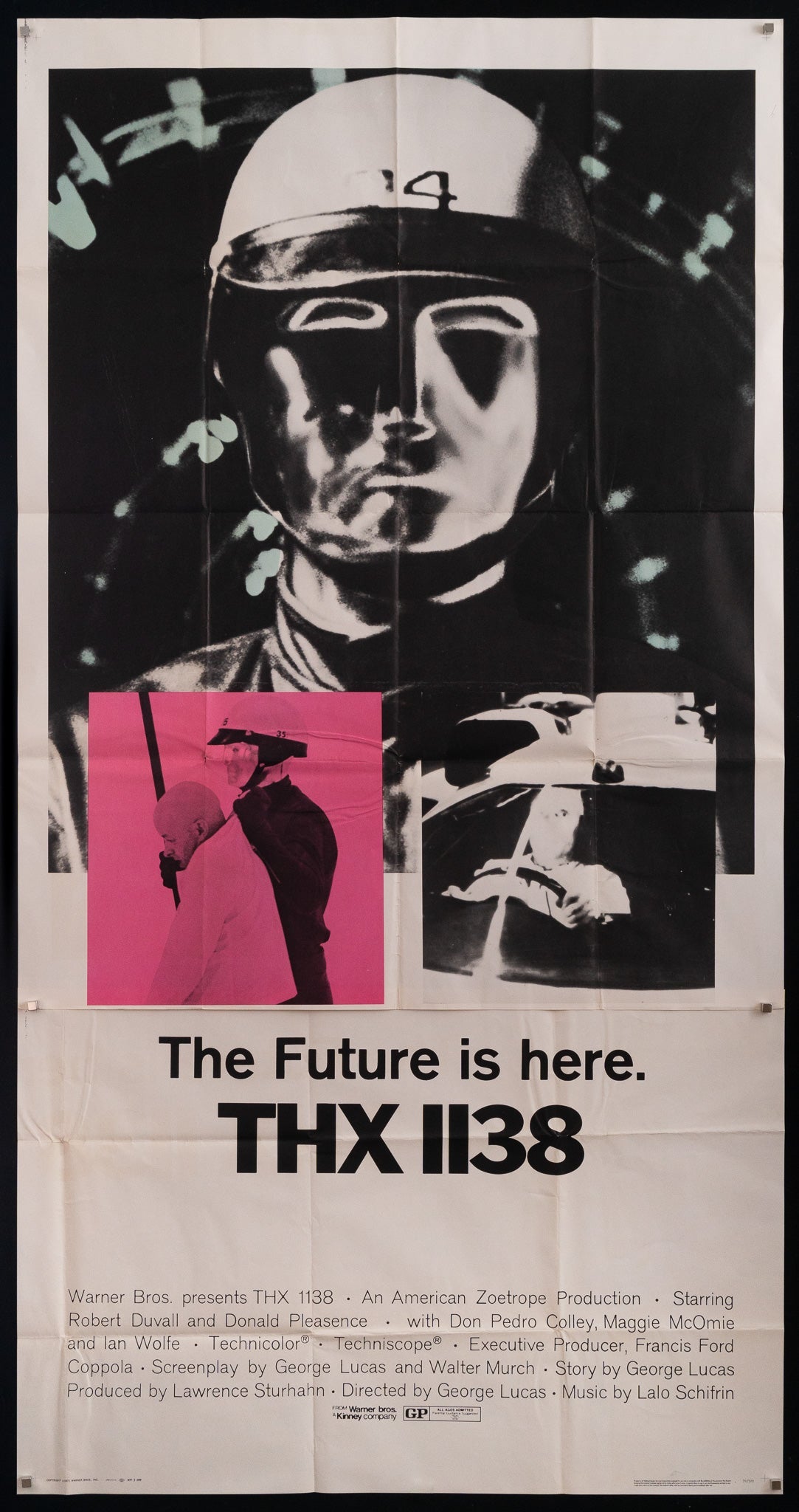 THX 1138 3 Sheet (41x81) Original Vintage Movie Poster