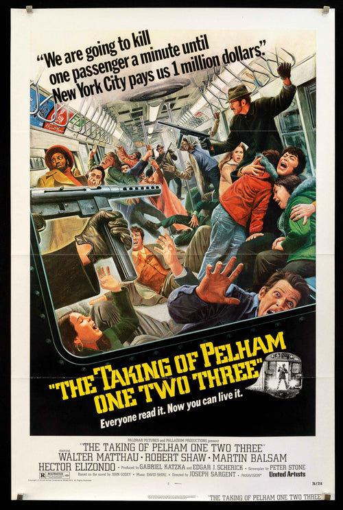 Taking of Pelham One Two Three Original Vintage Movie Poster