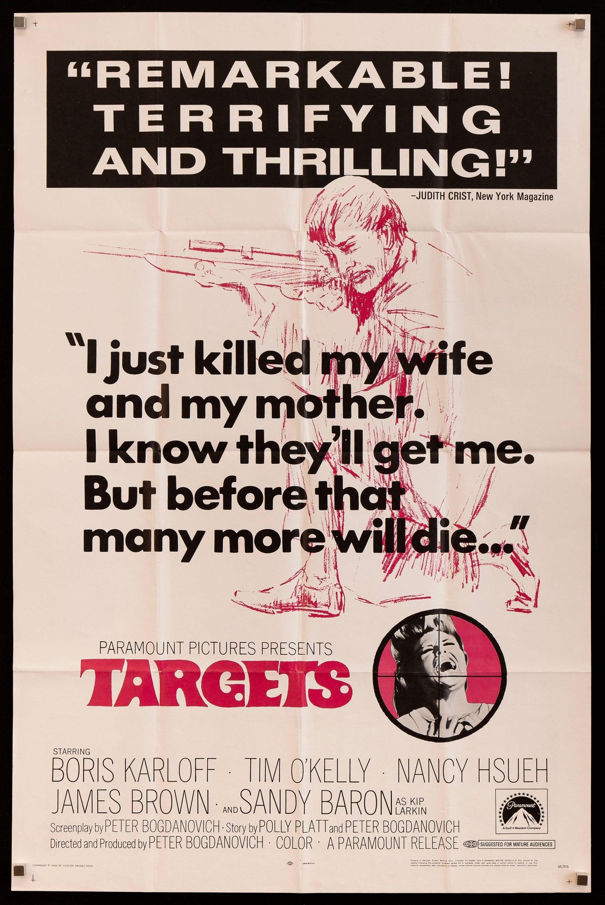 Targets 1 Sheet (27x41) Original Vintage Movie Poster