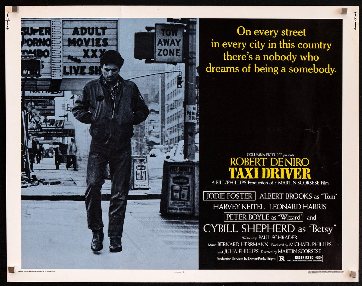 Taxi Driver Half Sheet (22x28) Original Vintage Movie Poster