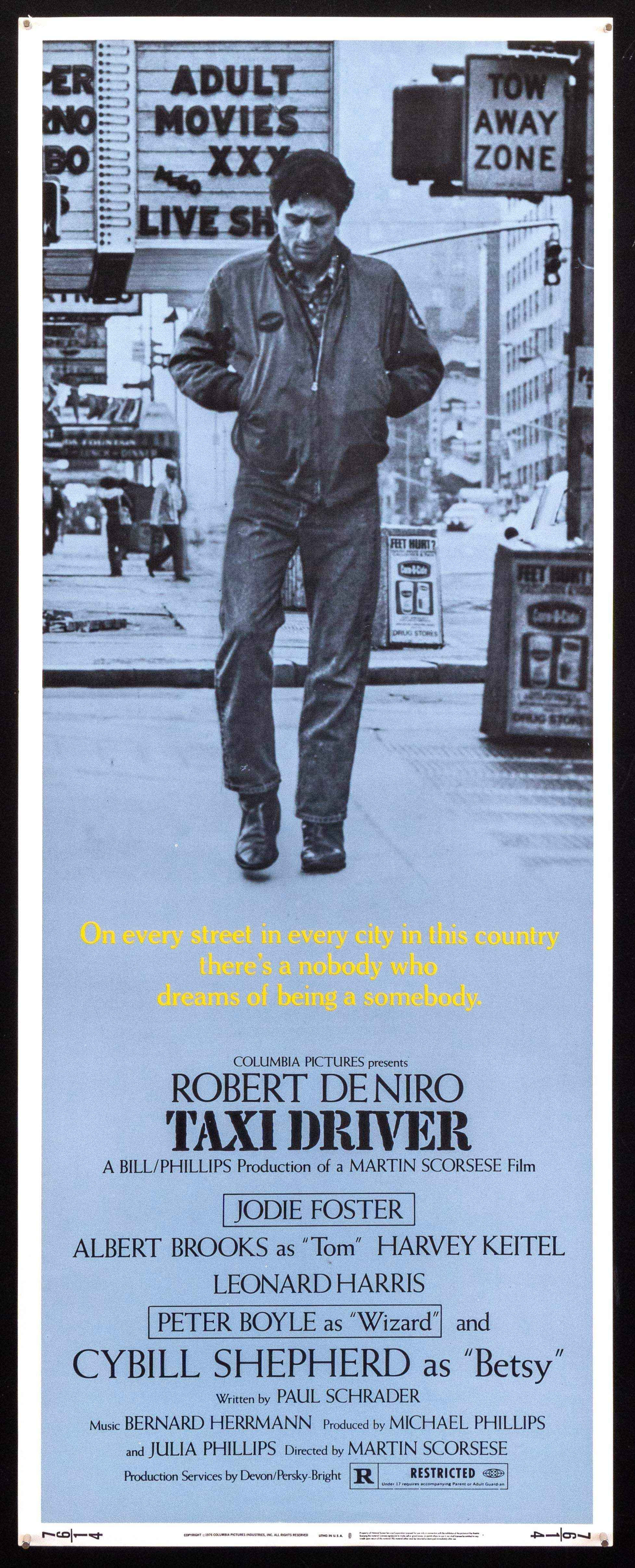 Taxi Driver Movie Poster 1976 Insert 14x36 taxi-driver-movie-poster-1976-insert-14x36