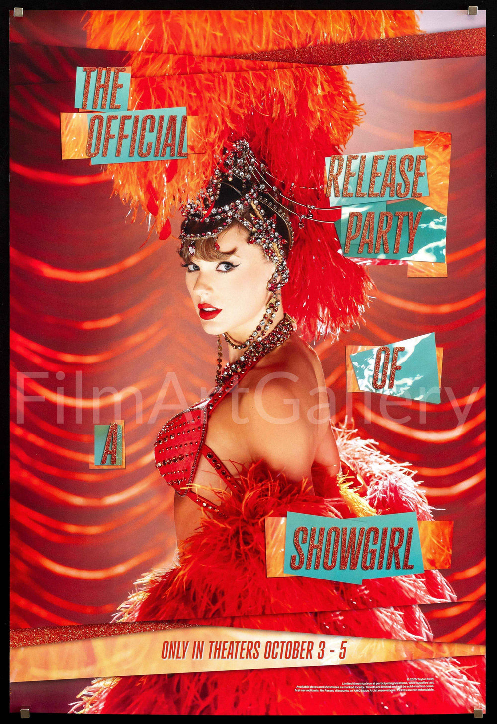 Taylor Swift: The Official Release Party of a Showgirl Original Vintage Movie Poster