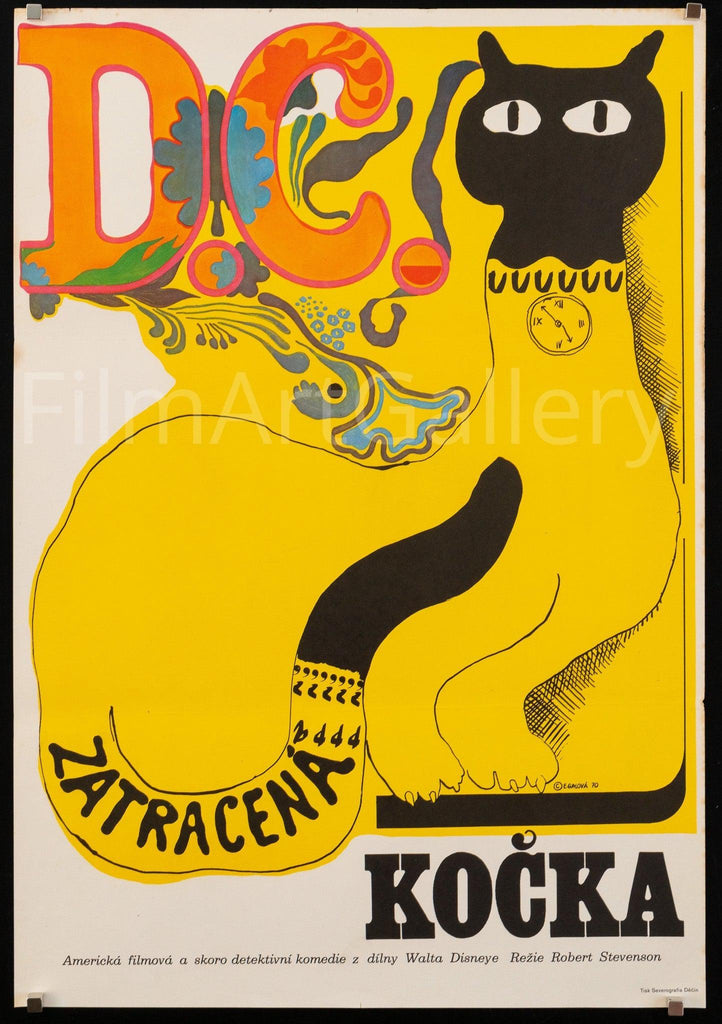 That Darn Cat Movie Poster 1970 Czech (23x33)
