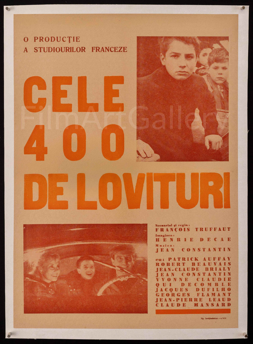 The 400 Blows (Les Quatre Cents Coups) Original Vintage Movie Poster