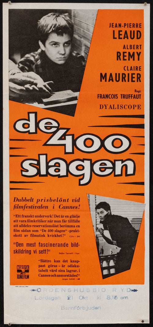 The 400 Blows (Les Quatre Cents Coups) Original Vintage Movie Poster
