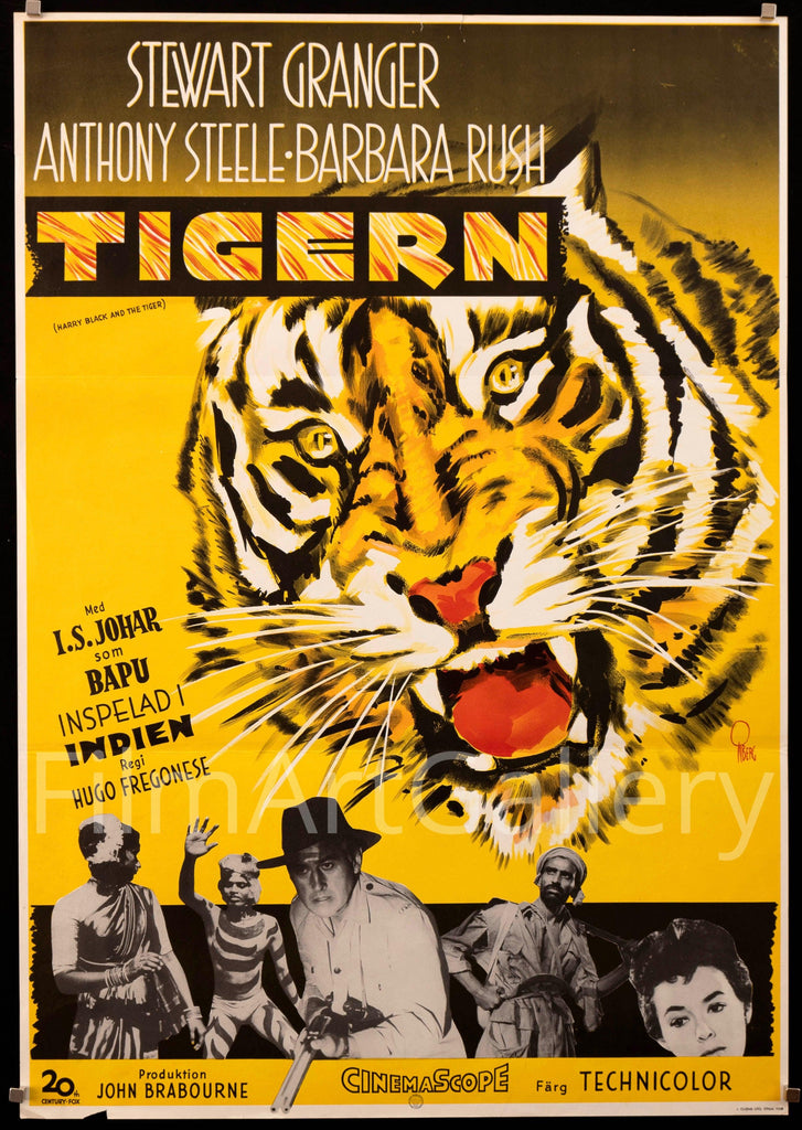 The Adventurous Life Story of Harry Black and the Tiger 1 Sheet (27x41) Original Vintage Movie Poster