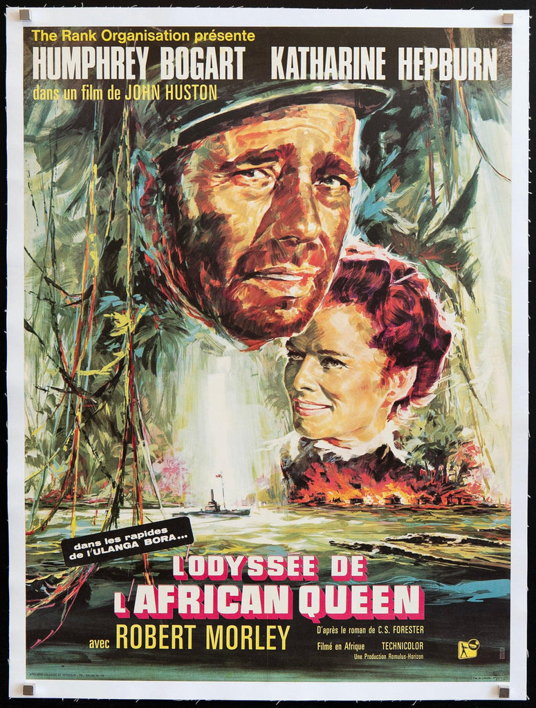 The African Queen French Small (23x32) Original Vintage Movie Poster