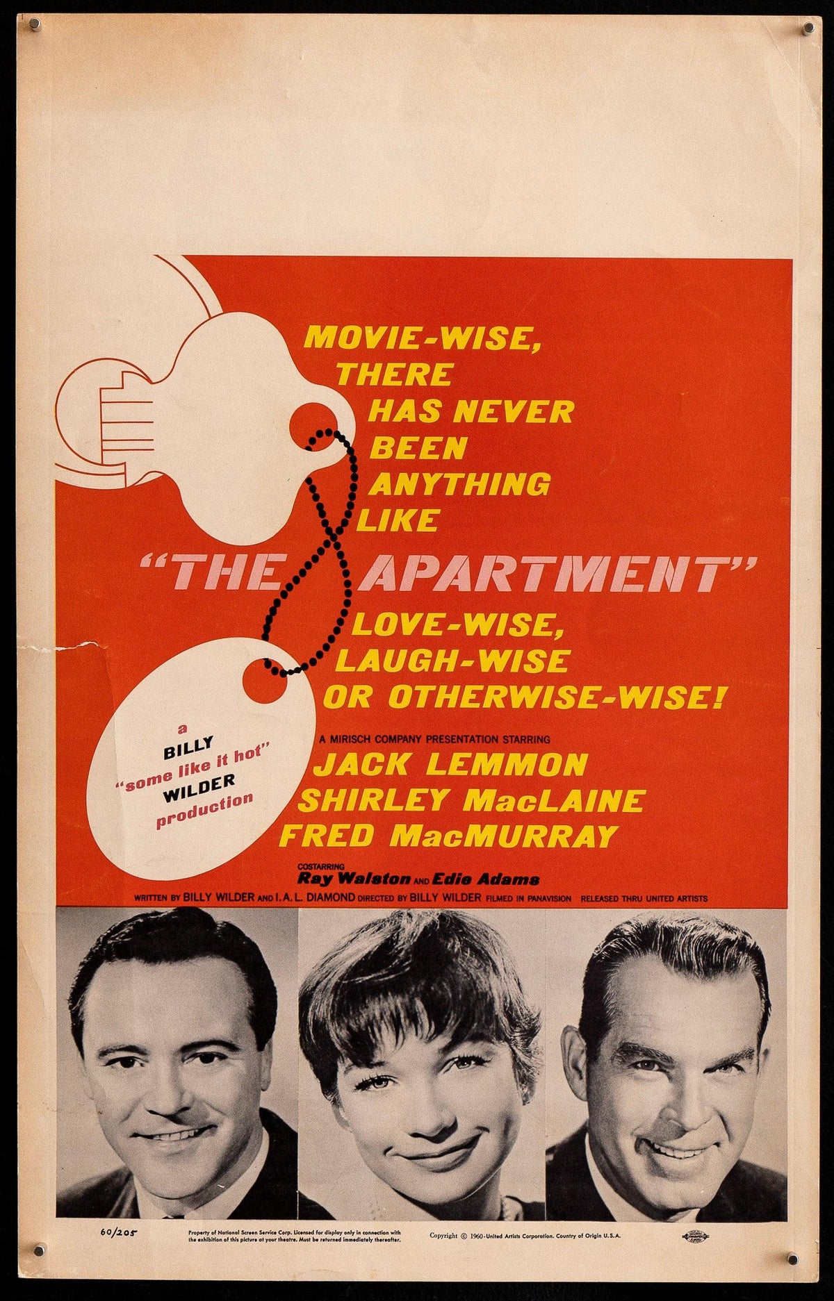 The Apartment Window Card (14x22) Original Vintage Movie Poster