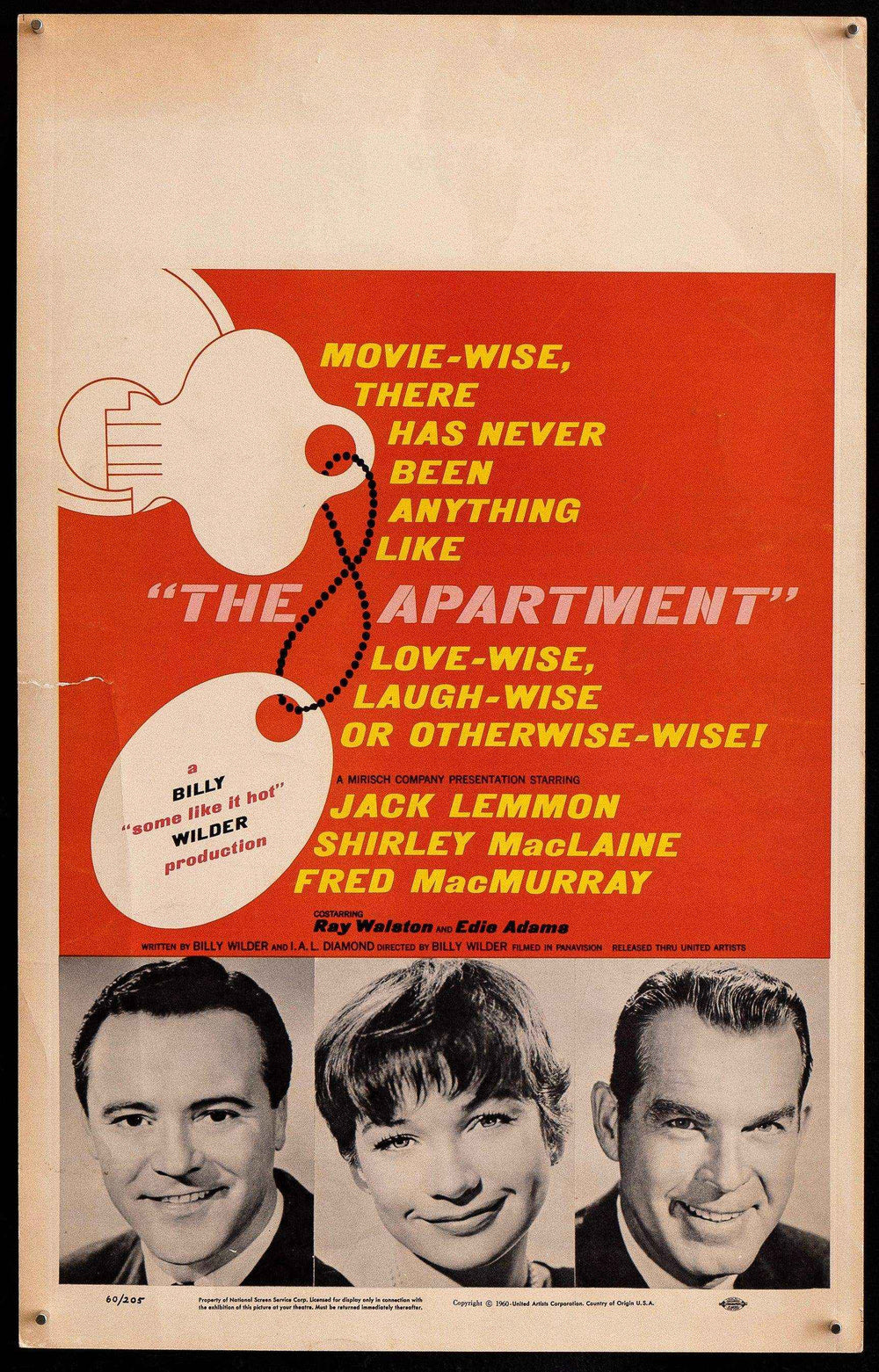 The Apartment Original Vintage Movie Poster