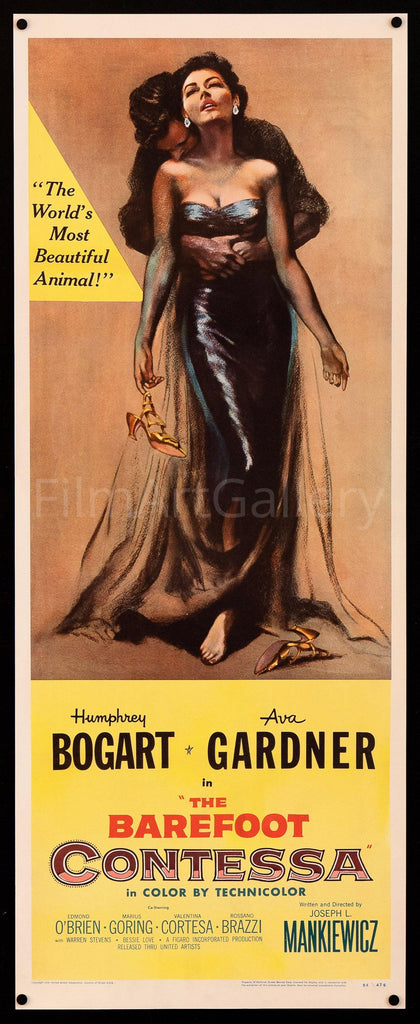The Barefoot Contessa Insert (14x36) Original Vintage Movie Poster