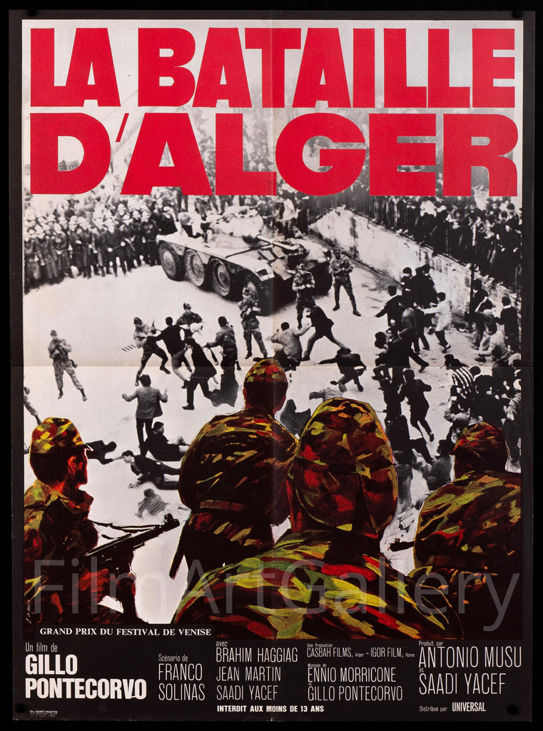 The Battle of Algiers French small (23x32) Original Vintage Movie Poster