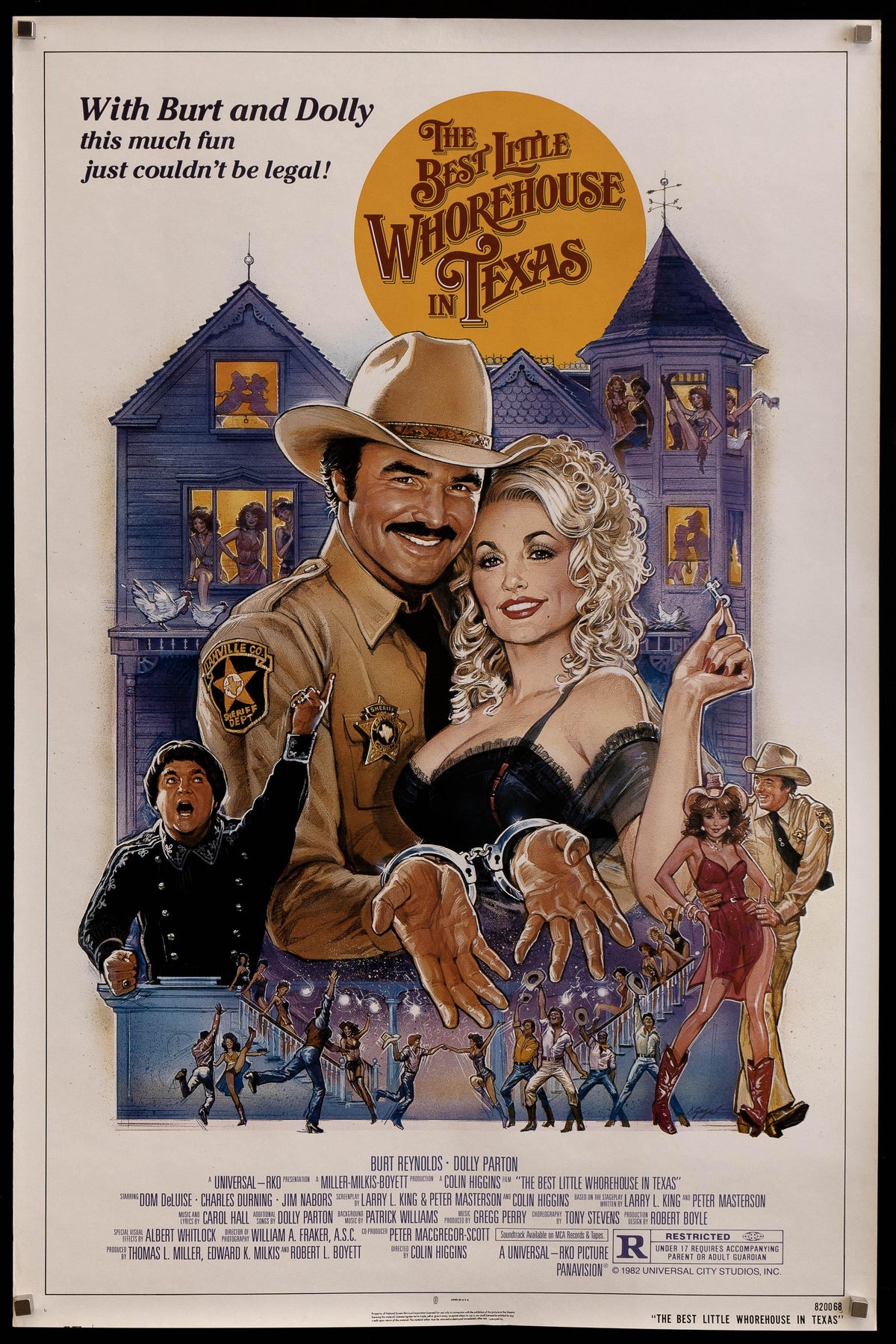 The Best Little Whorehouse in Texas Original Vintage Movie Poster