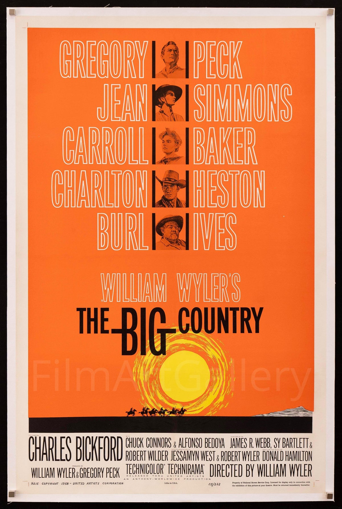 The Big Country 1 Sheet (27x41) Original Vintage Movie Poster