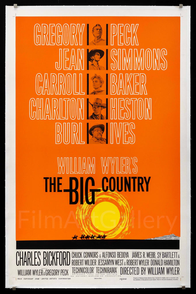 The Big Country Original Vintage Movie Poster