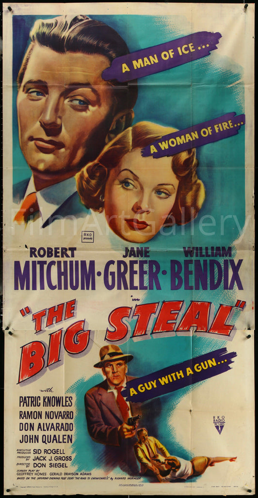 The Big Steal 3 Sheet (41x81) Original Vintage Movie Poster