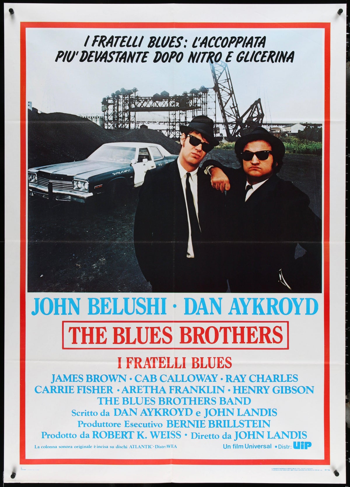 The Blues Brothers Italian 2 Foglio (39x55) Original Vintage Movie Poster