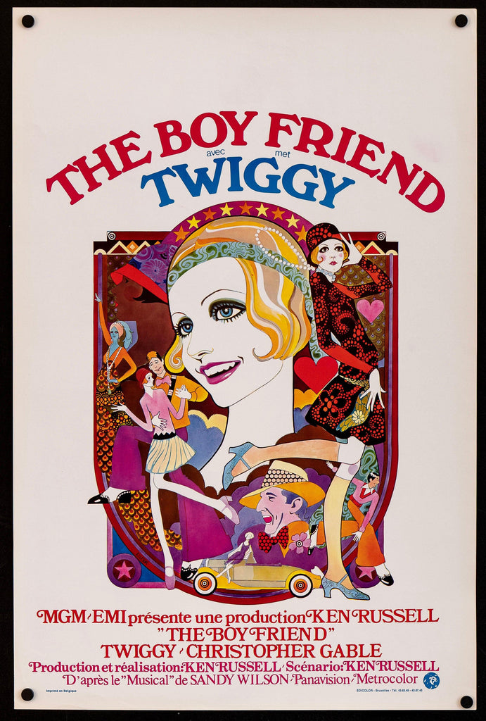 貴重　映画　THE boy friend ポスター　twiggy主演 The Boy Friend (The Boyfriend) Movie Poster 1972 French 1 panel