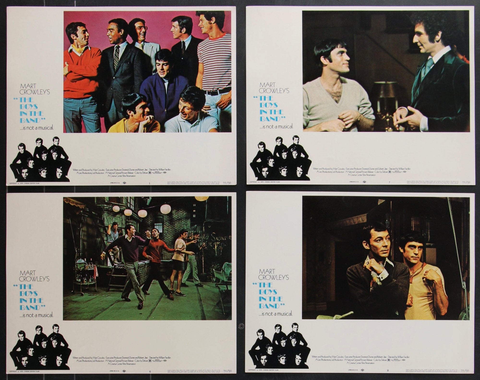 The Boys in the Band Lobby Card Set (8-11x14) Original Vintage Movie Poster