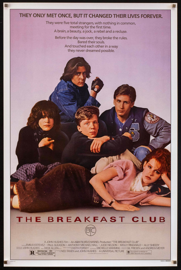 The Breakfast Club 1 Sheet (27x41) Original Vintage Movie Poster