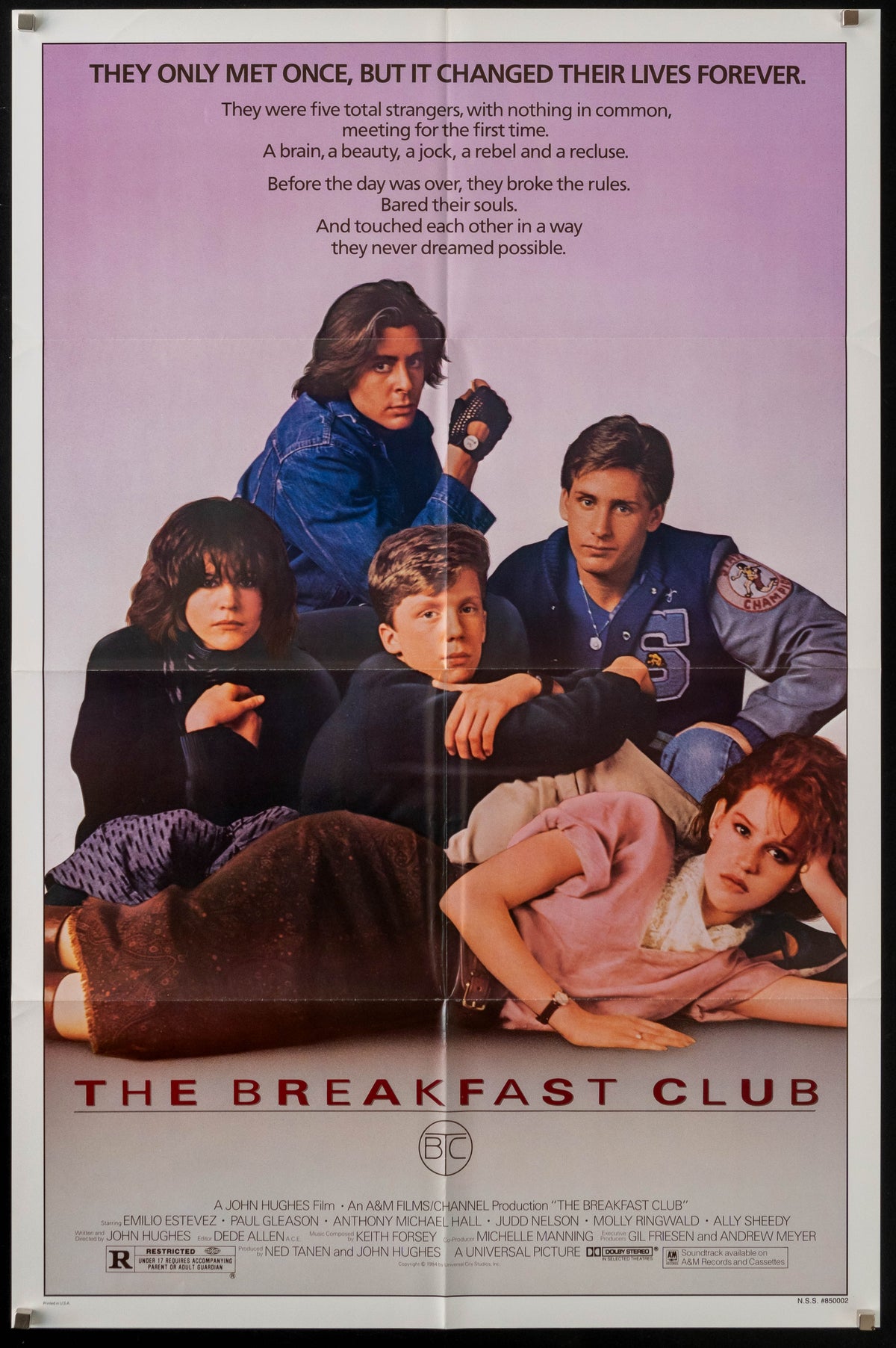 The Breakfast Club Original Vintage Movie Poster