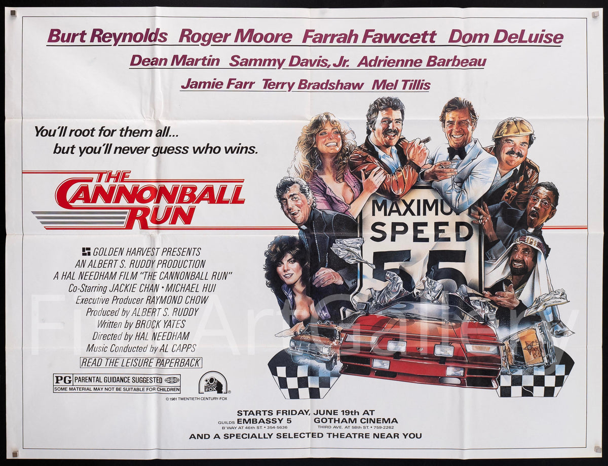 The Cannonball Run Original Vintage Movie Poster