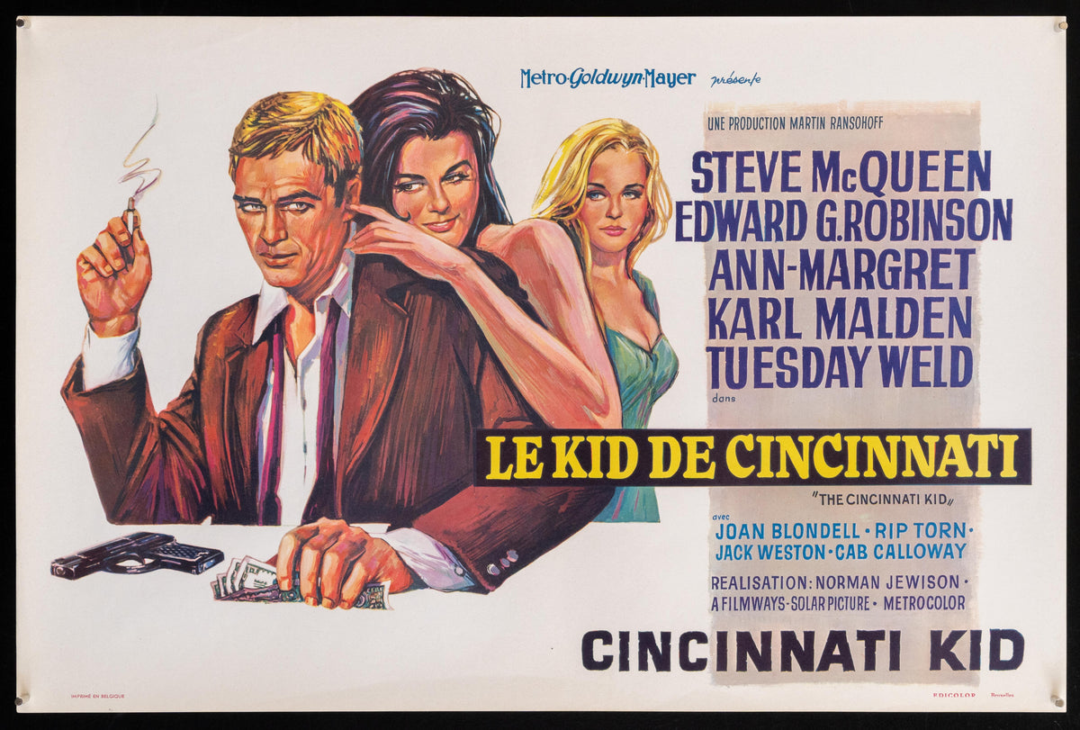 The Cincinnati Kid Belgian (14x22) Original Vintage Movie Poster