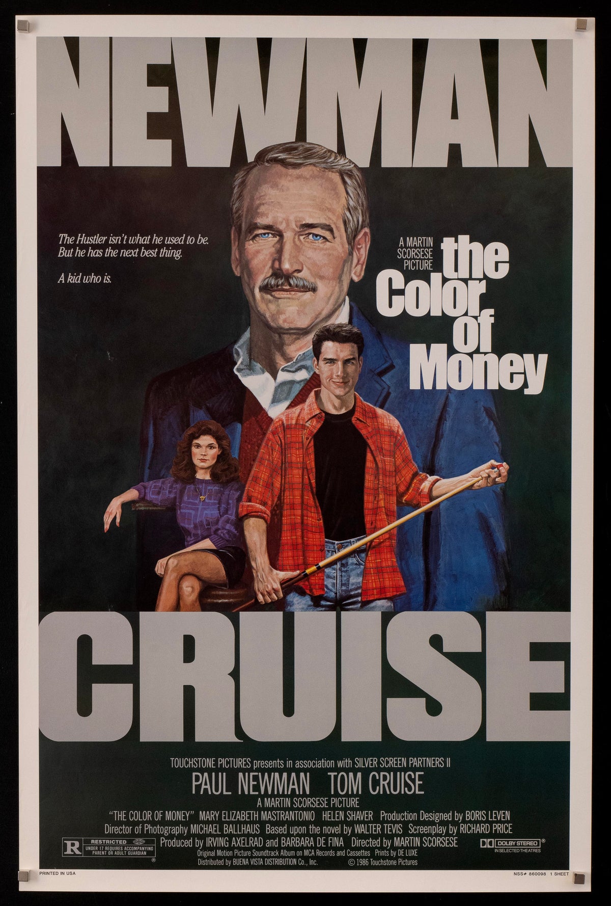The Color of Money Original Vintage Movie Poster