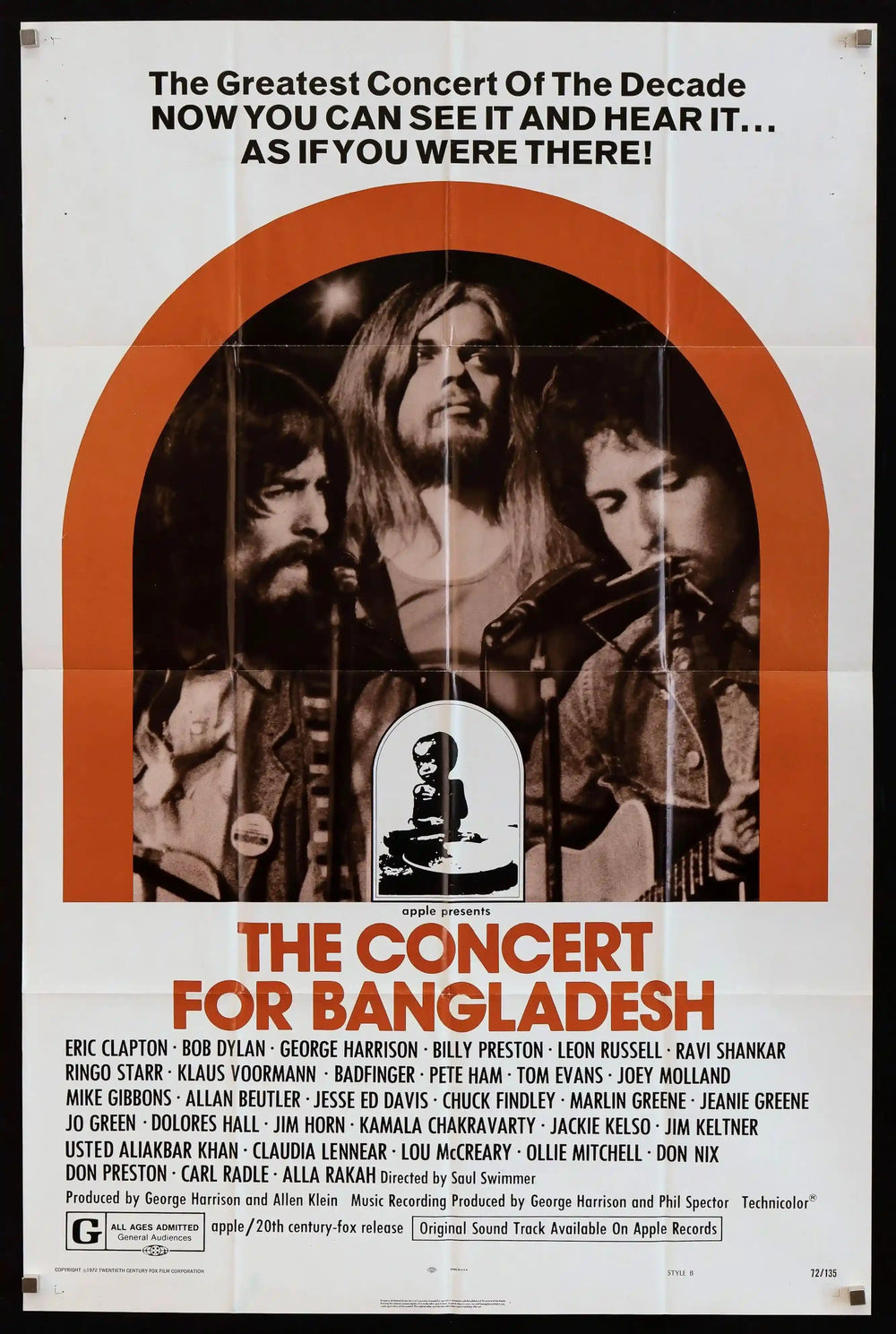 The Concert for Bangladesh Original Vintage Movie Poster