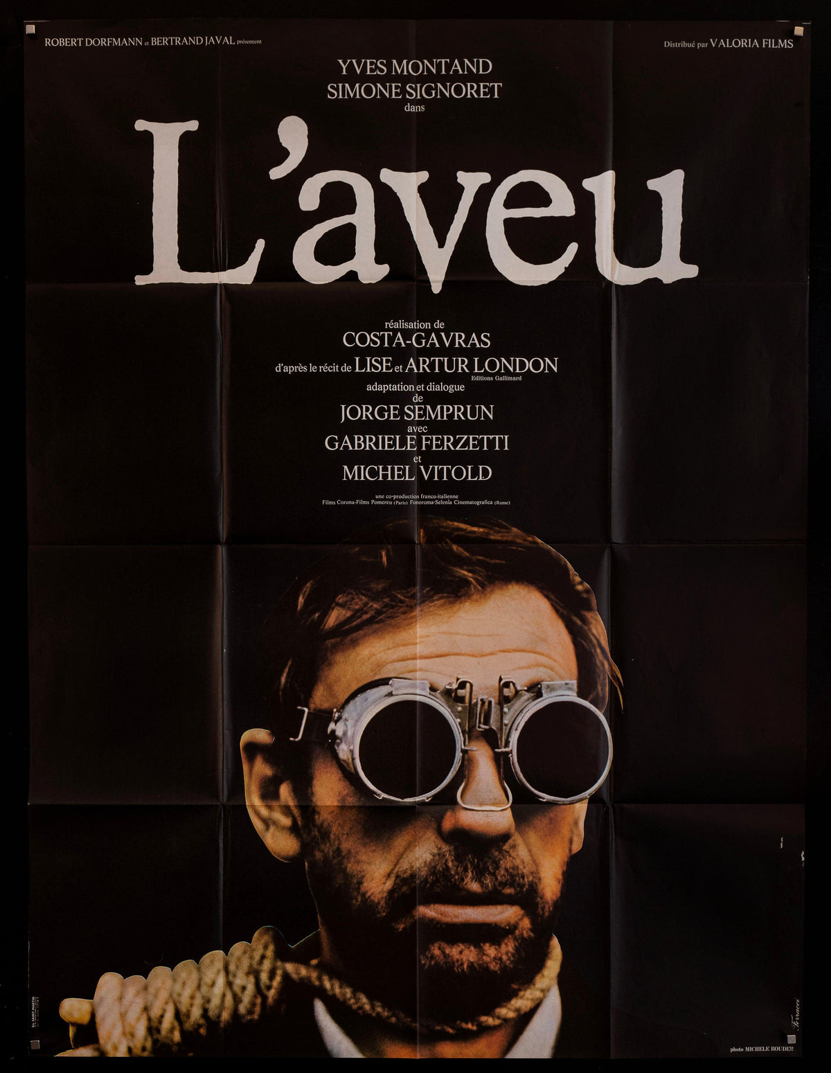 The Confession (L&#39;aveu) French 1 panel (47x63) Original Vintage Movie Poster