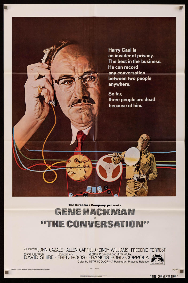 The Conversation 1 Sheet (27x41) Original Vintage Movie Poster