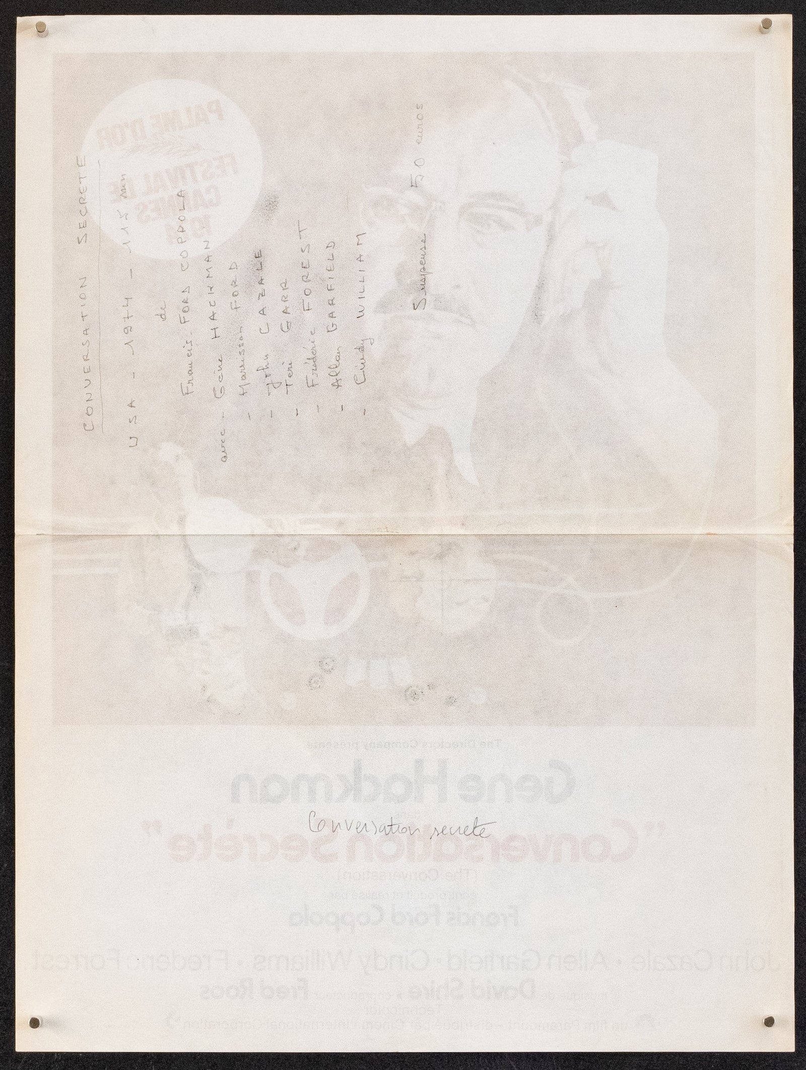 The Conversation Original Vintage Movie Poster