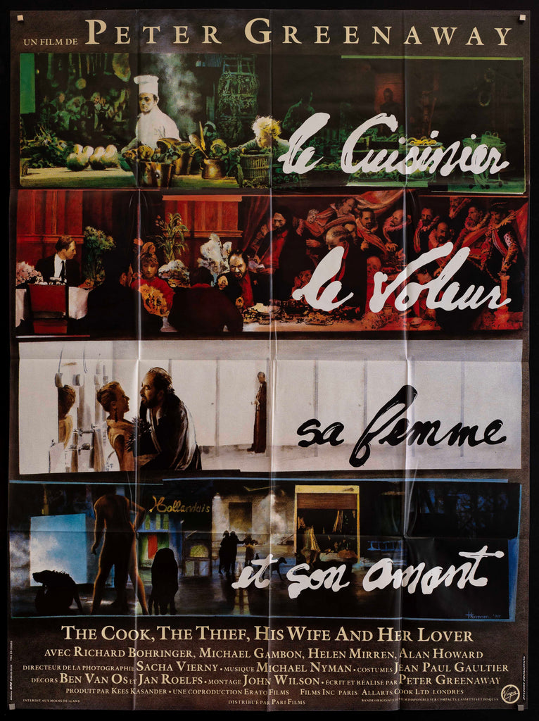 The Cook, The Thief, His Wife and Her Lover French 1 panel (47x63) Original Vintage Movie Poster