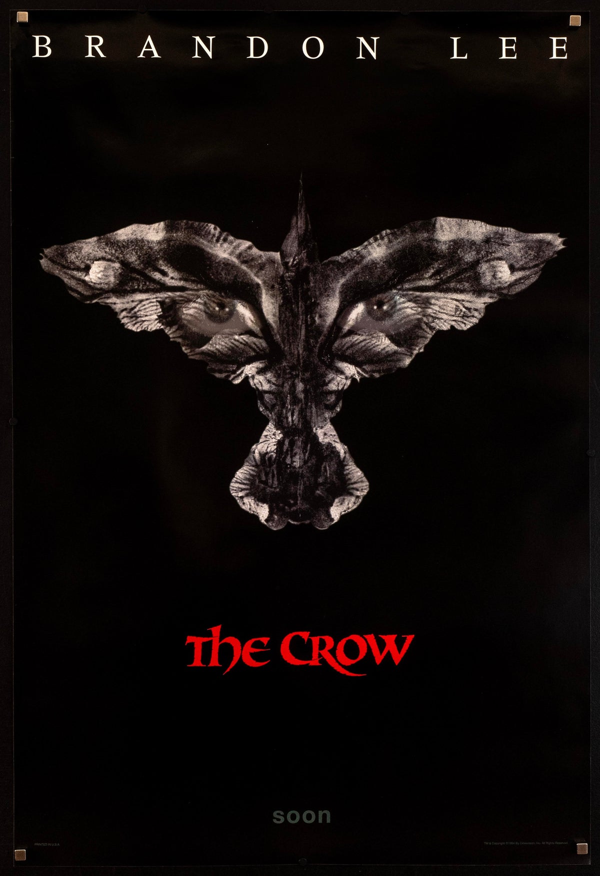 The Crow 1 Sheet (27x41) Original Vintage Movie Poster