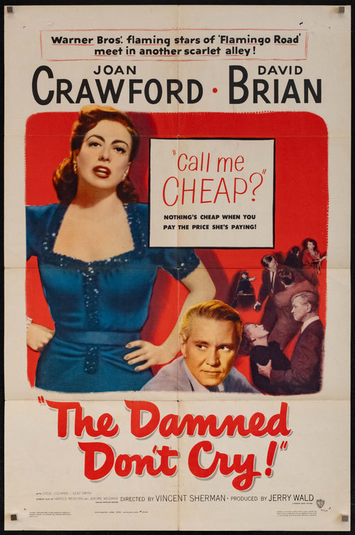 The Damned Don't Cry Original Vintage Movie Poster