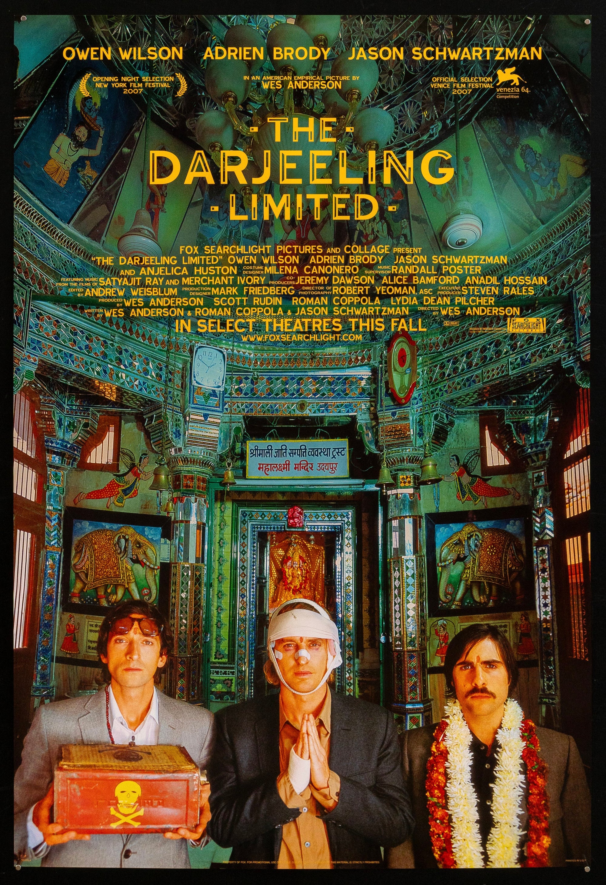 The Darjeeling Limited Movie Poster 2007 1 Sheet (27x41)