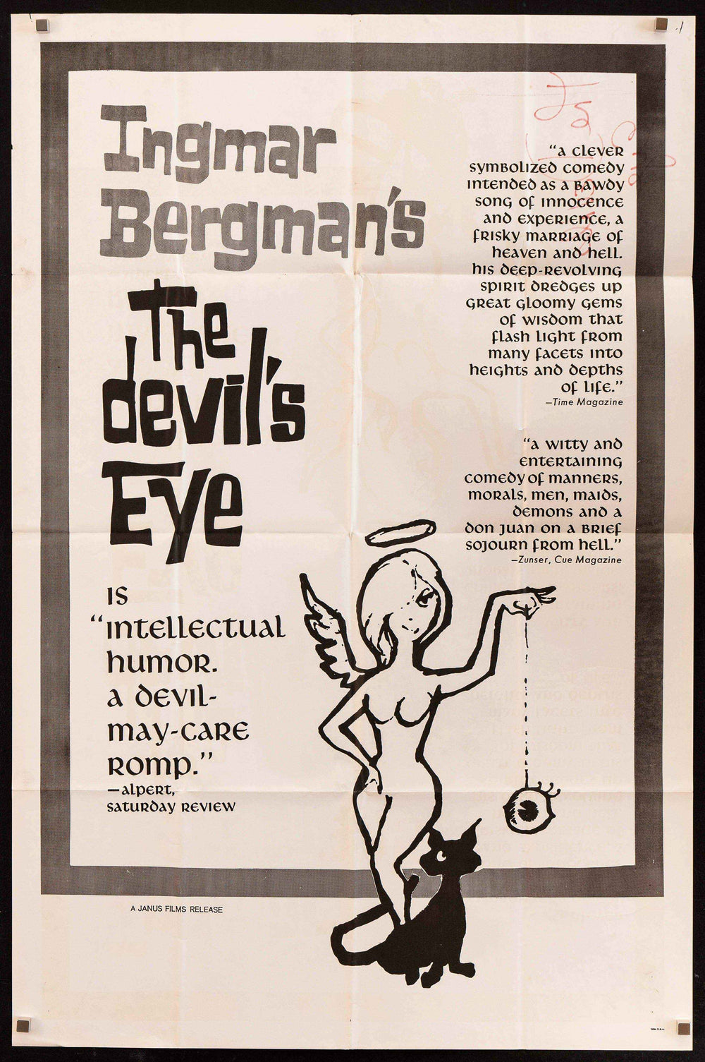 The Devil's Eye Original Vintage Movie Poster