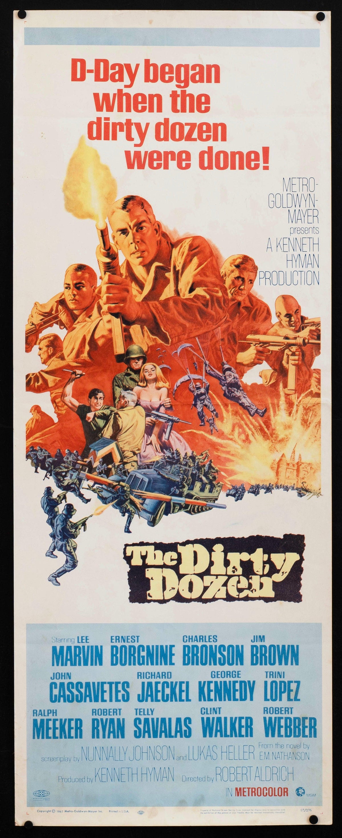 The Dirty Dozen Insert (14x36) Original Vintage Movie Poster