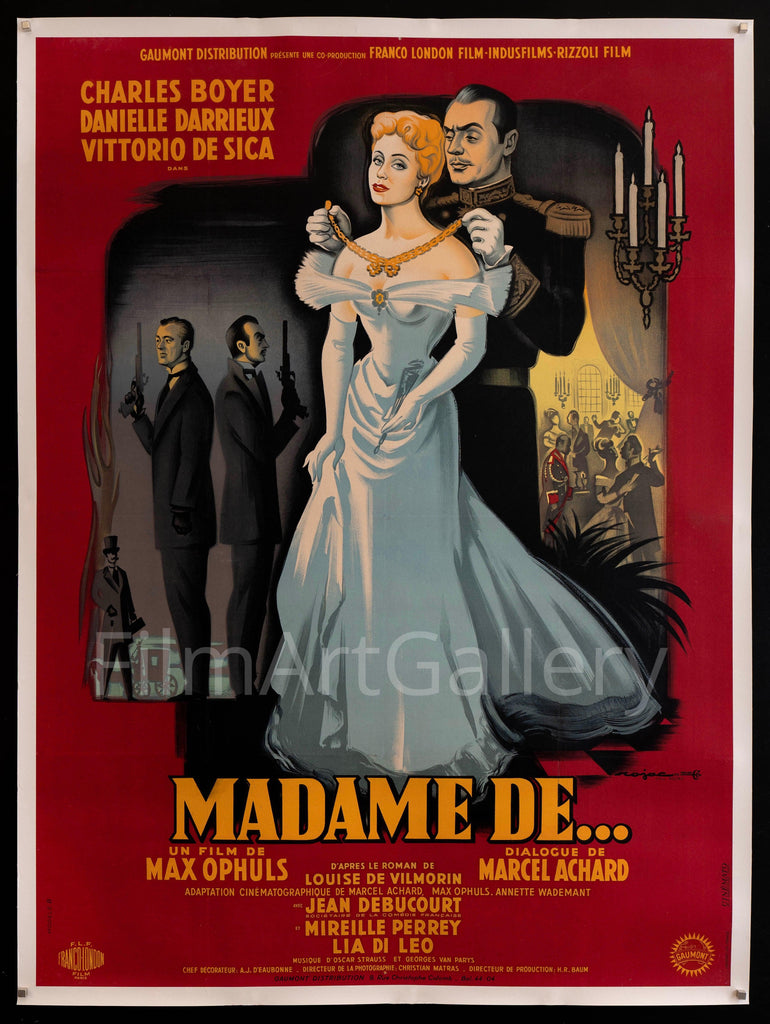 The Earrings of Madame de... French 1 panel (47x63) Original Vintage Movie Poster
