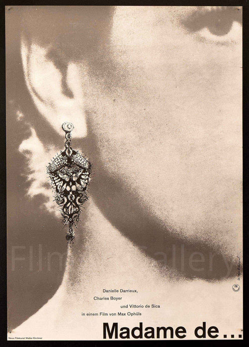 The Earrings of Madame de... Original Vintage Movie Poster