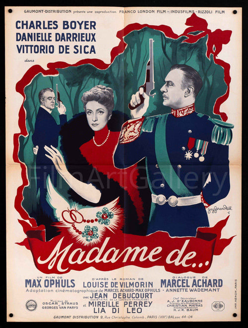 The Earrings of Madame de... Original Vintage Movie Poster