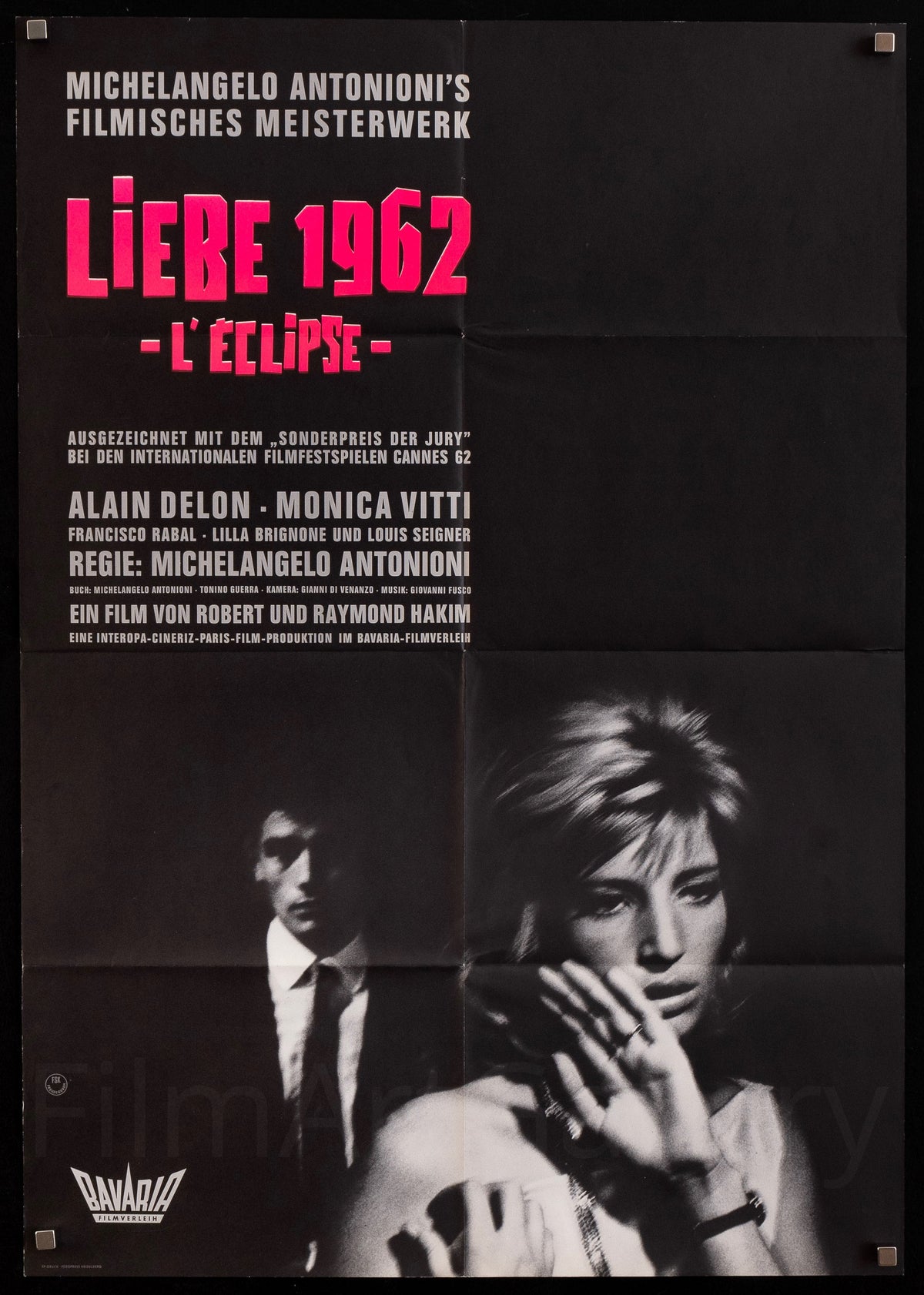 The Eclipse (L&#39;Eclisse) German A1 (23x33) Original Vintage Movie Poster