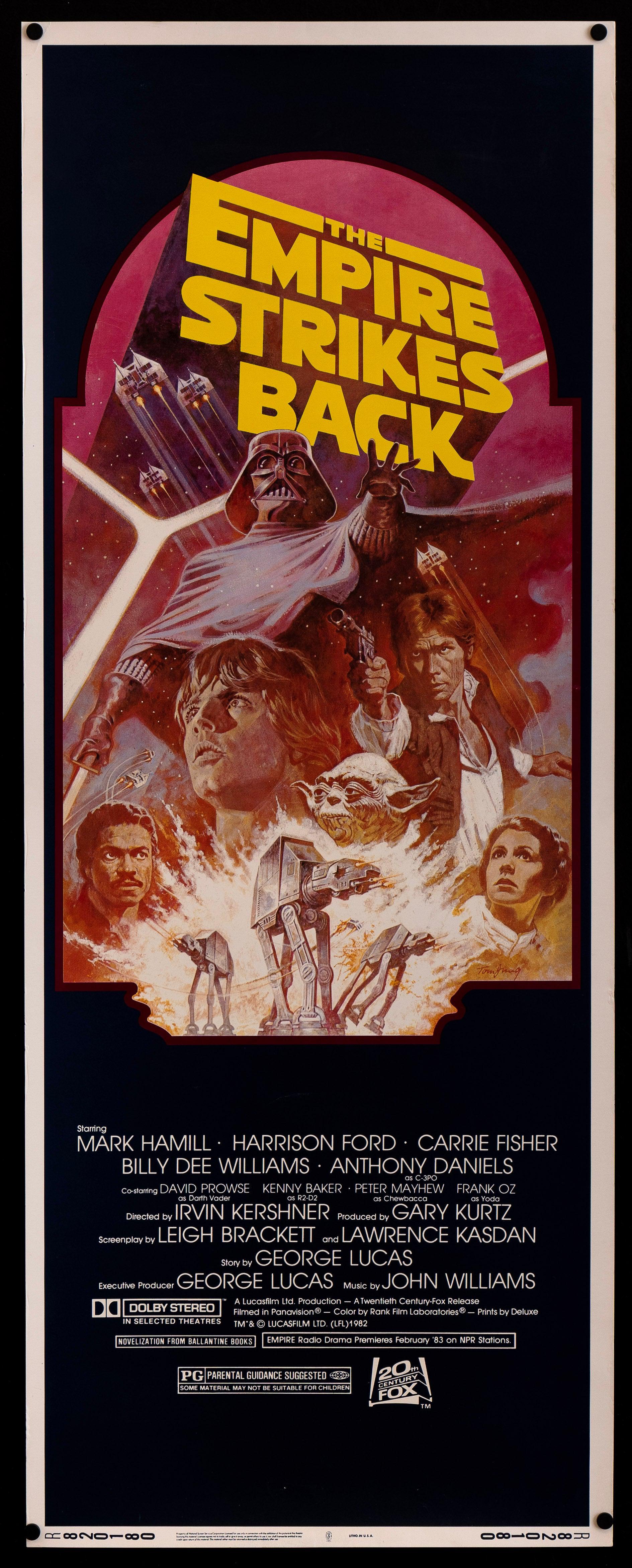 The Empire Strikes Back Movie Poster 1982 Ri Insert (14x36)