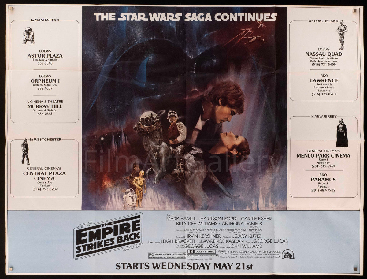 The Empire Strikes Back Subway 2 Sheet (45x59) Original Vintage Movie Poster