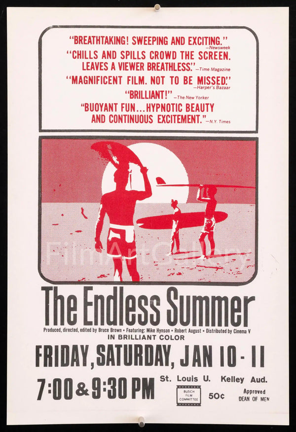 Affiche De Cinéma The Endless Summer - Originale 40x60 Cm - Roulée - État Neuf - Décoration Murale Surf