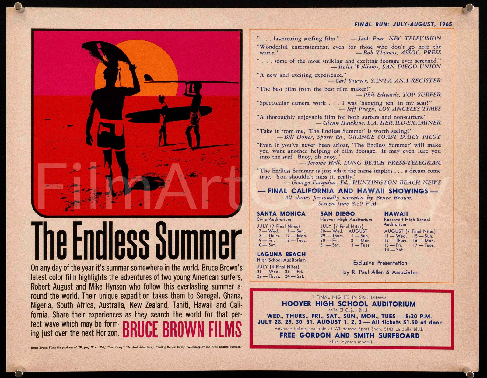 The Endless Summer Original Vintage Movie Poster