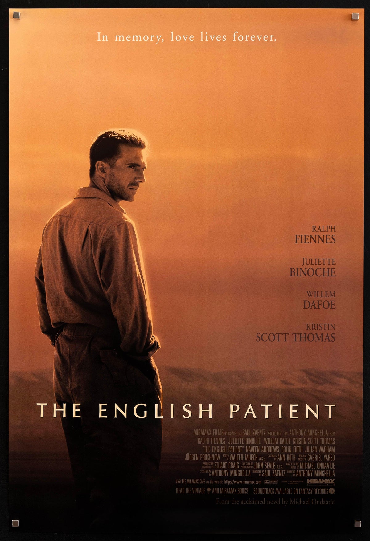 The English Patient 1 Sheet (27x41) Original Vintage Movie Poster