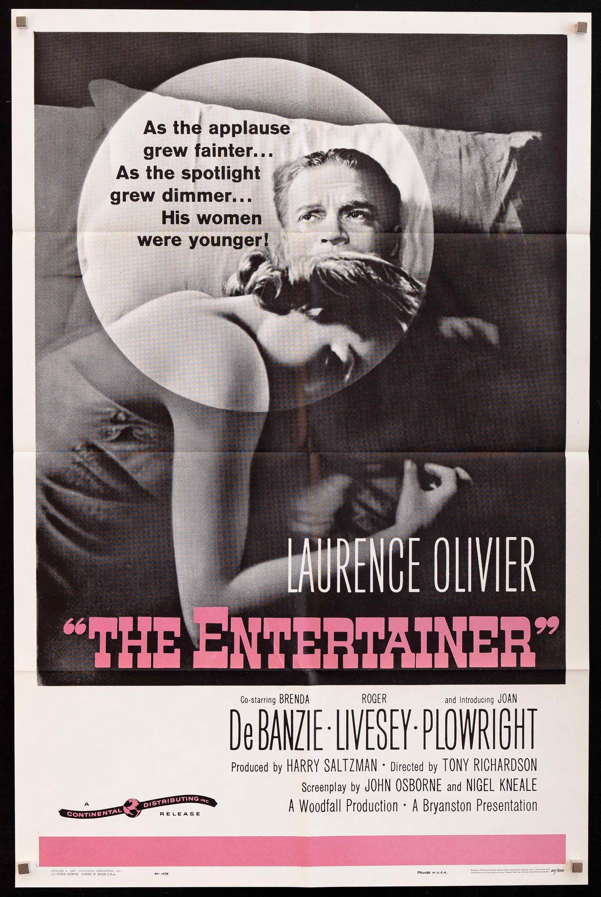 The Entertainer 1 Sheet (27x41) Original Vintage Movie Poster