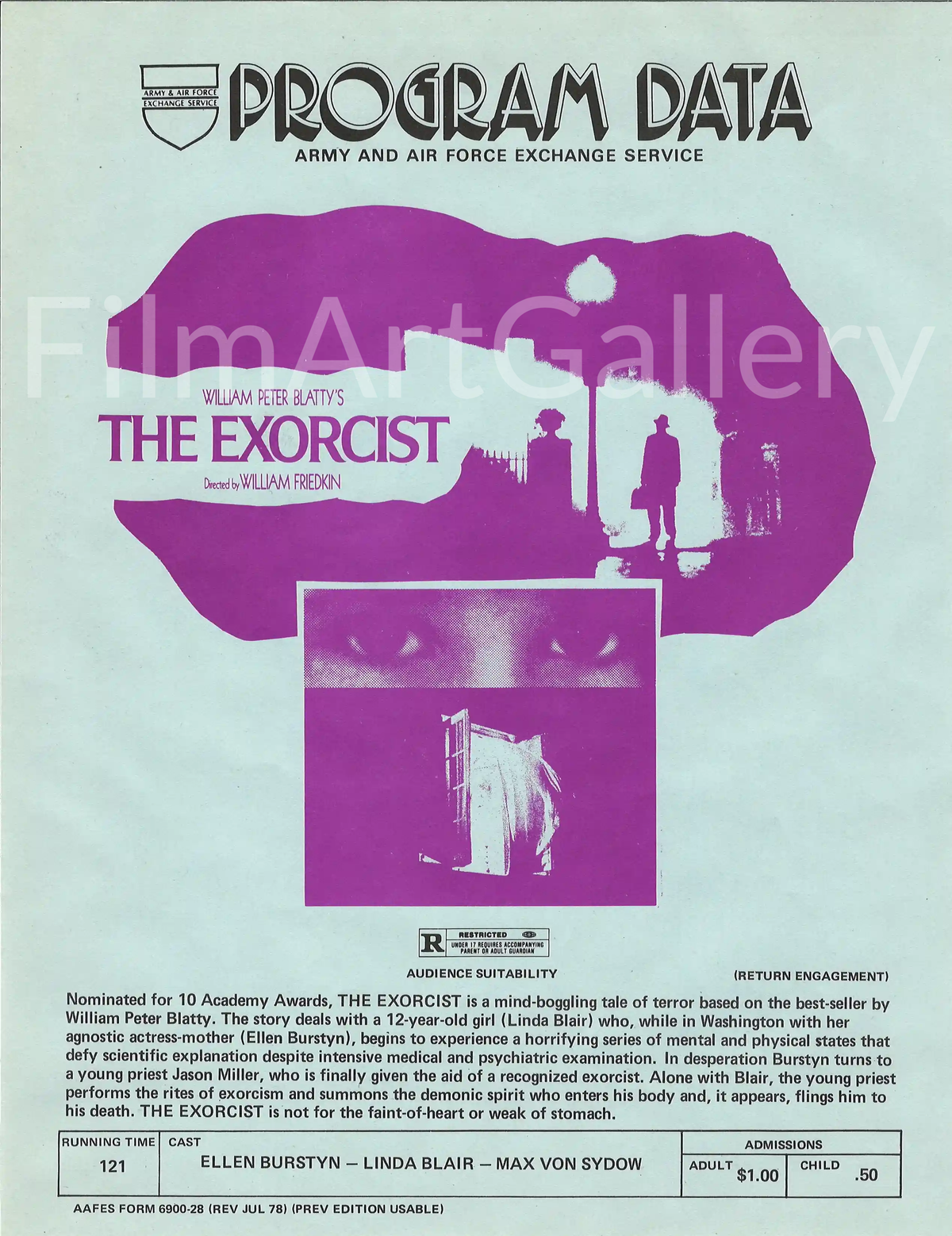 The Exorcist Original Vintage Movie Poster